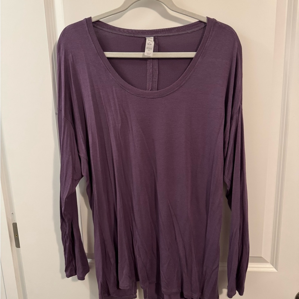Marika Purple Long Sleeve Relaxed Blouse